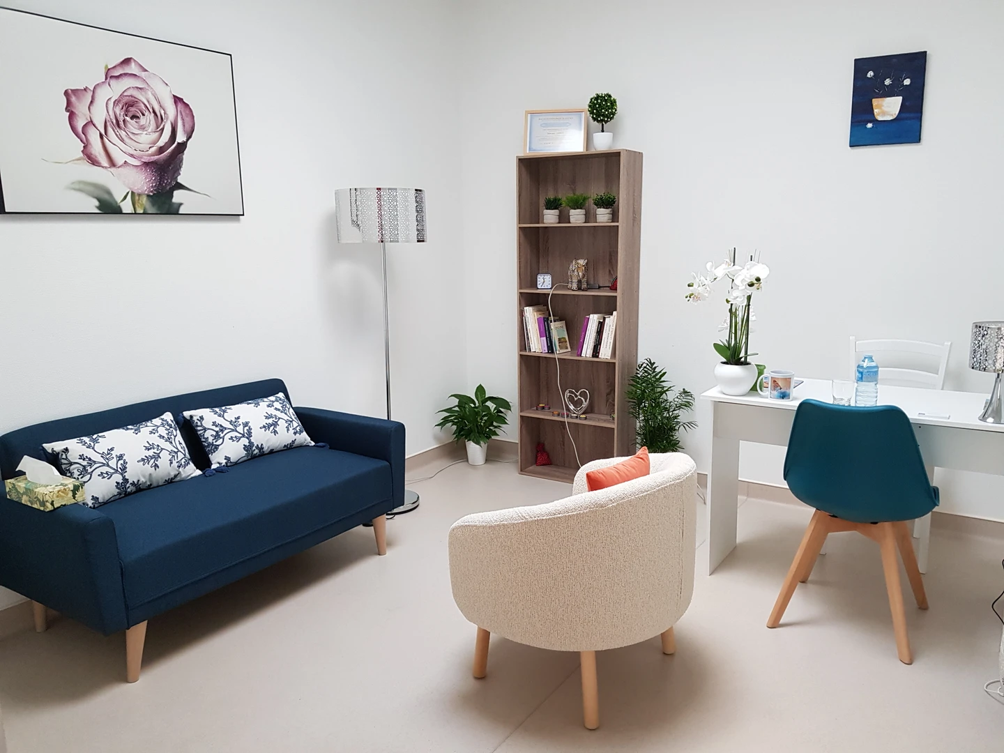 Vue intérieure du cabinet de thérapie de Véronique Lacroix